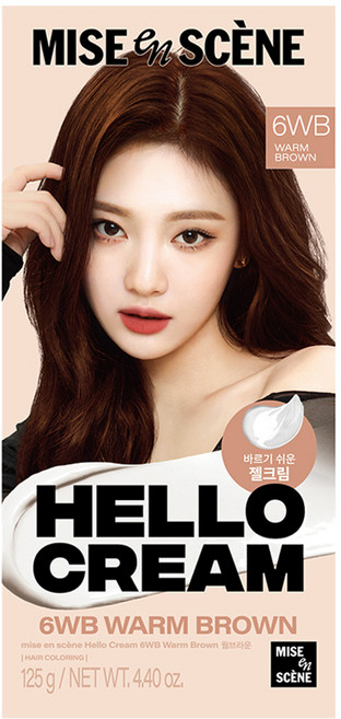 미쟝센 뉴 헬로크림 염색제, 웜브라운, 1개