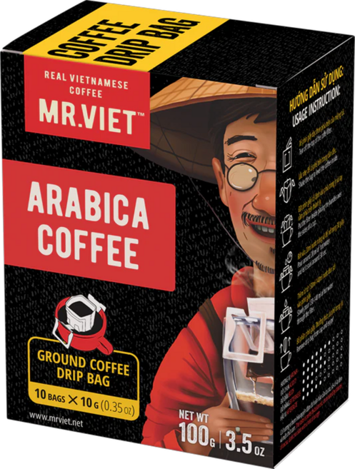 MR.VIET 阿拉比卡濾掛式咖啡, 10g, 10包, 1盒