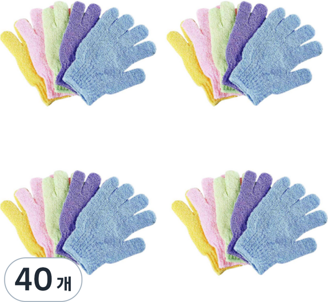 다매다매 때밀이 장갑, 40개, 1개입, 그린