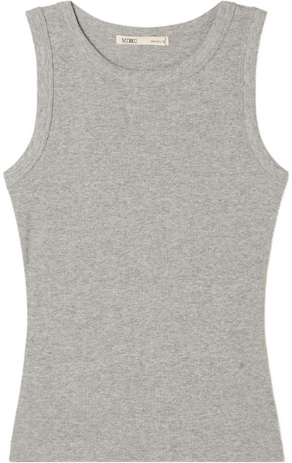 미쏘 여성용 코튼 골지 슬리브리스