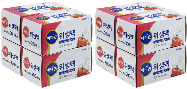 마미손 위생팩 5호 소 17 x 25 cm, 300개, 8개