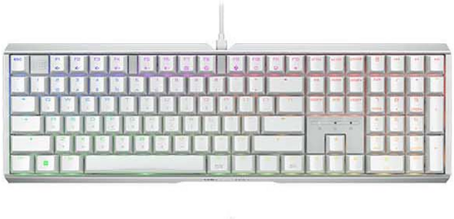 CHERRY MX 3.1 RGB MX2A 축 게이밍 기계식 키보드, 화이트, G80-3890HDAKR-0, 청축