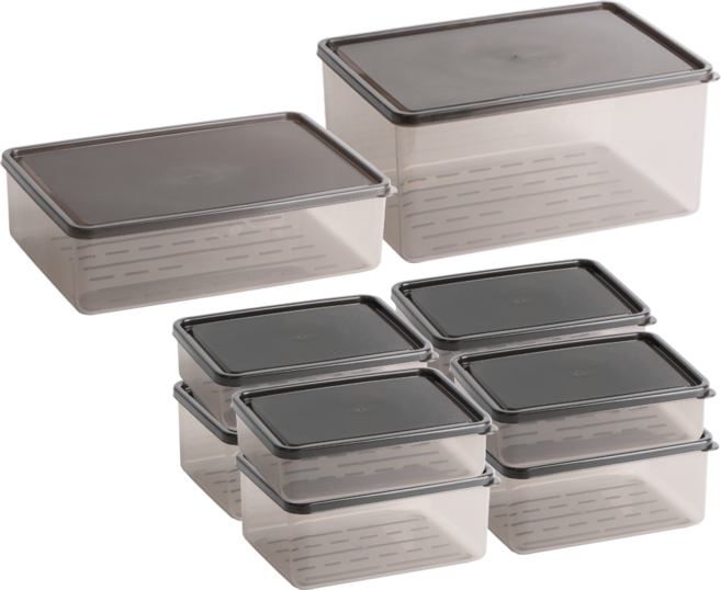 비트리 부드럽게 휘어지는 냉동실정리용기 600ml x 4p + 1L x 4p + 2.3L + 3.8L, 1세트