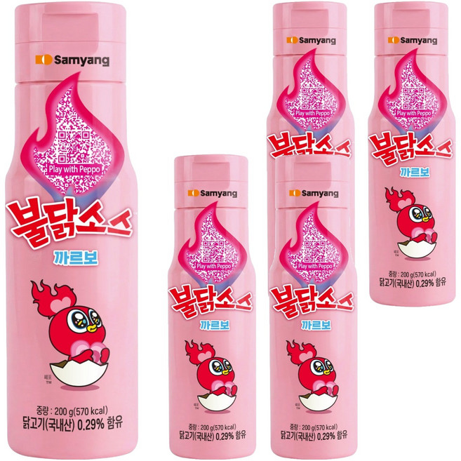 삼양 까르보불닭소스, 5개, 200g