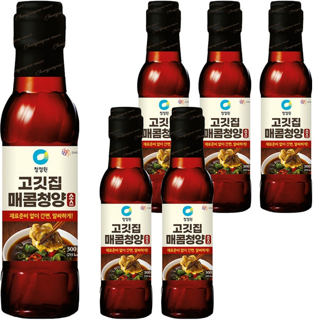 청정원 고깃집 매콤청양소스, 300g, 6개