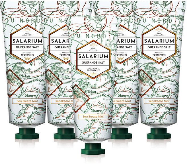 살라리움 게랑드솔트 시브리즈 치약, 110g, 5개