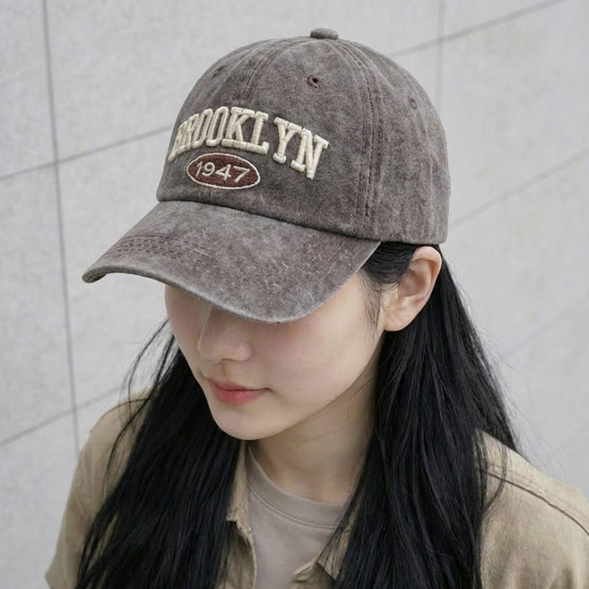 Girlpins 布魯克林水洗亮點日常棒球帽 1572