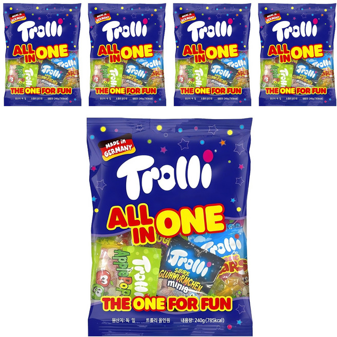 Trolli All In One綜合口味軟糖, 5個, 240g
