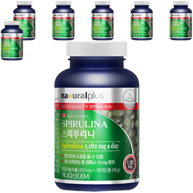 naturalplus 螺旋藻, 180錠, 7個