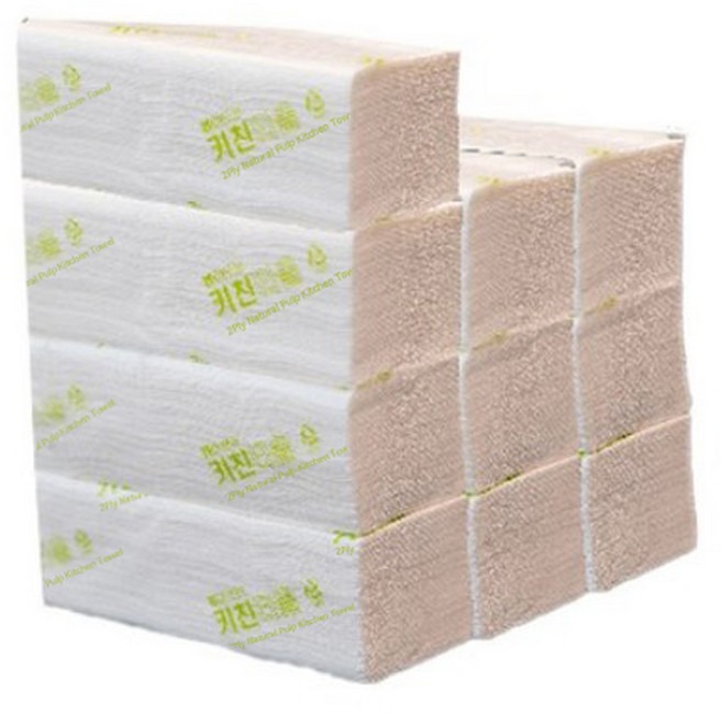 티슈갤러리 천연펄프 뽑아쓰는 키친타올, 100매, 10개