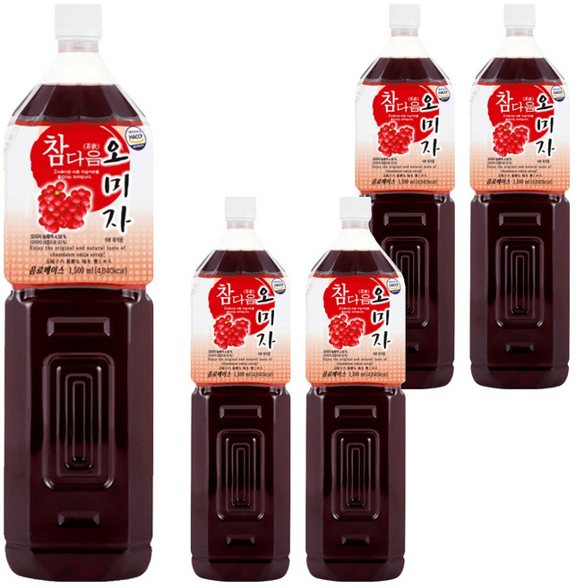 파낙스 참다음 오미자 농축액, 1.5L, 5개