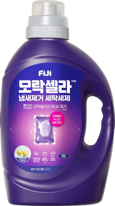 피지 모락셀라 냄새제거 뽀송한 코튼향 액상세제 본품, 2.1L, 1개