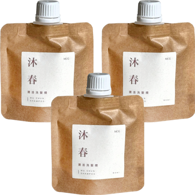 MCG 米璽聚 大地根迭系列 沐春潤活洗髮精, 3個, 60ml