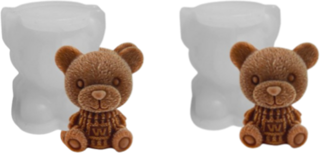 키친어썸 곰돌이 얼음틀 2p, 투명, 2개