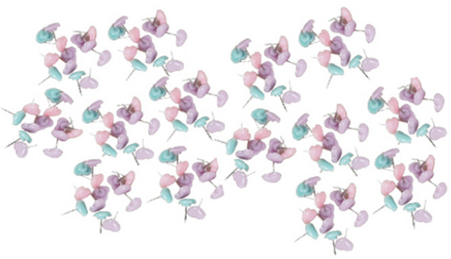 문구담 귀여운 하트모양 압정 마카롱, 50개입, 2세트