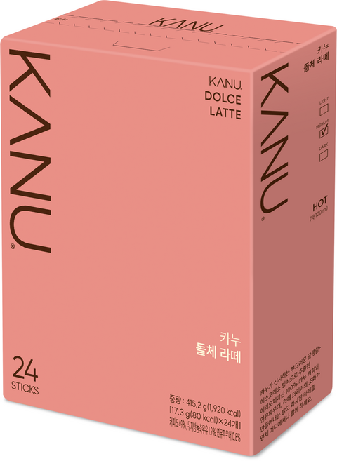 카누 돌체 라떼 커피믹스, 17.3g, 24개입, 1개