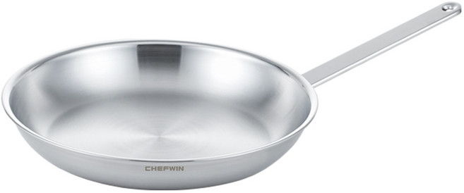 쉐프윈 인덕션 304 스테인레스 3.5mm 통5중 후라이팬, 24cm, 1개