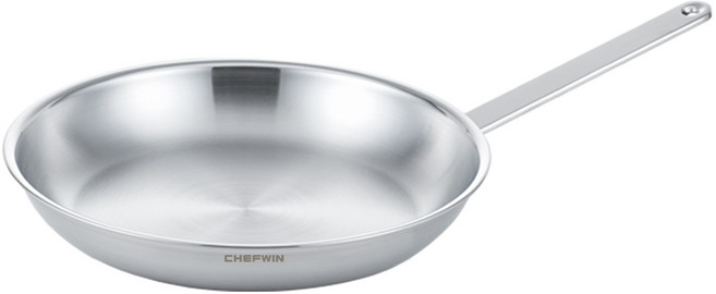 쉐프윈 인덕션 304 스테인레스 3.5mm 통5중 후라이팬, 28cm, 1개