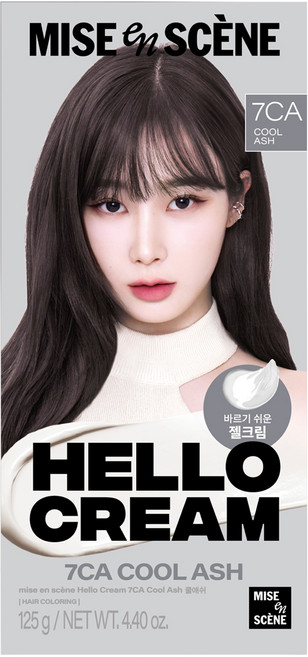 미쟝센 뉴 헬로크림 염색제, 쿨애쉬, 1개
