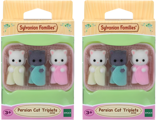 실바니안패밀리 페르시안 고양이 세쌍둥이 피규어, 2개