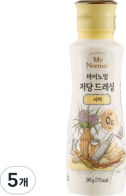 마이노멀 저당 시저 드레싱, 240g, 5개