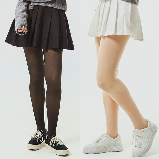 스타일디오 슬림핏 착시 기모 보온 팬티 스타킹 2p