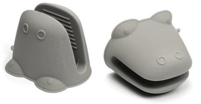 플라이토 실리콘 악어 냄비손잡이, 그레이, 2개