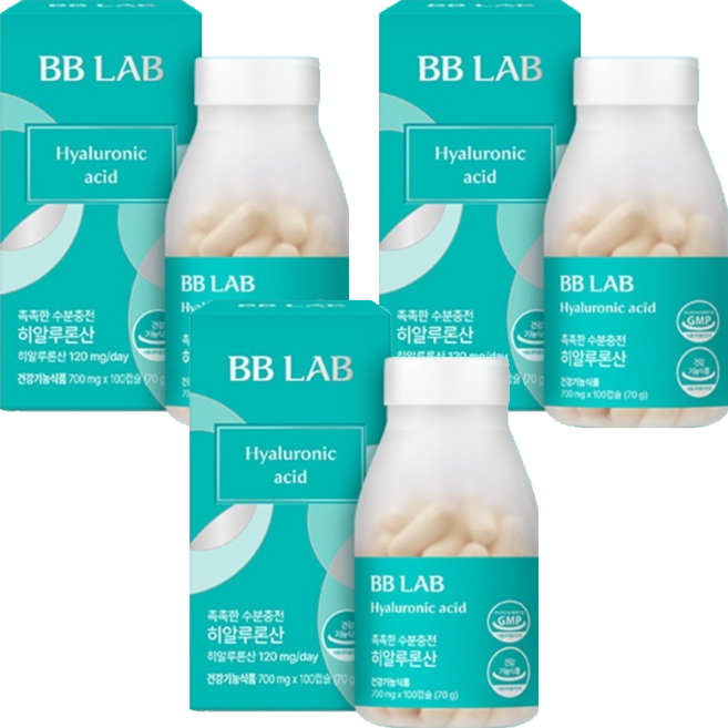 BB LAB 科研 玻尿酸補水保濕膠囊, 100顆, 3罐