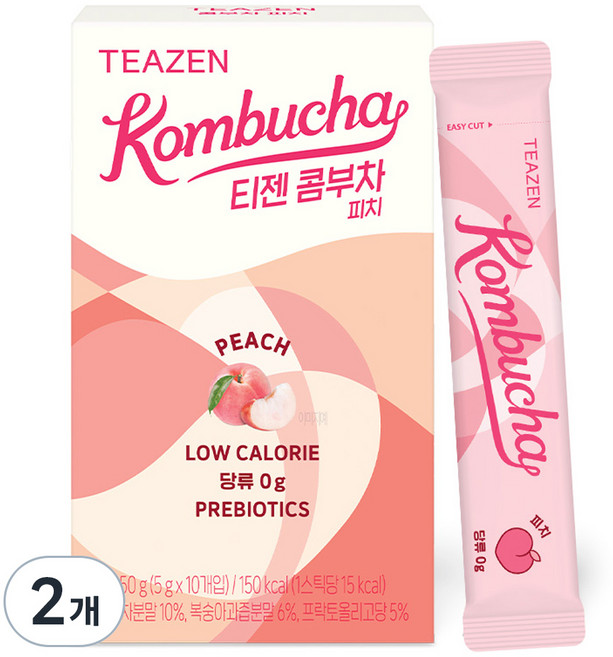 티젠 콤부차 피치, 5g, 10개입, 2개