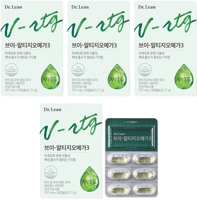 닥터린 브이 알티지 오메가3, 30정, 4개