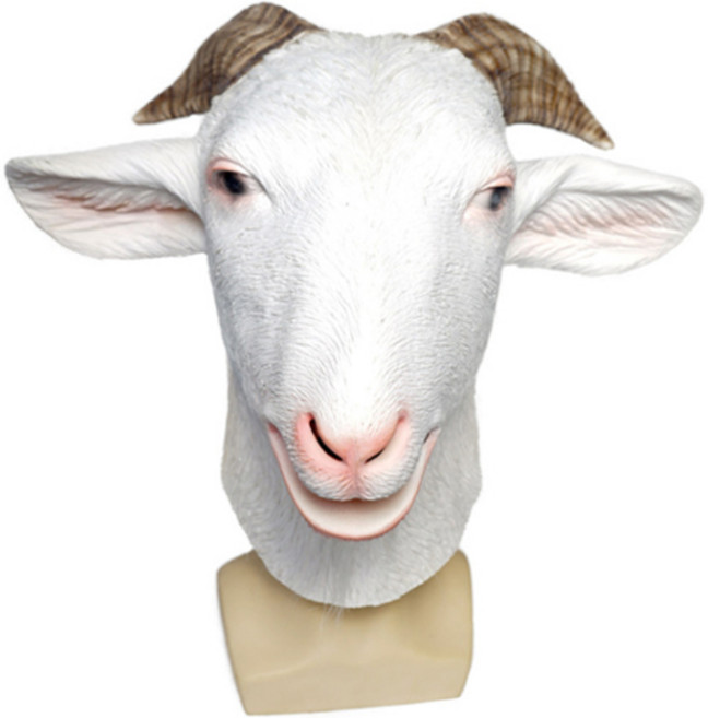 마켓감성 멀티 스타일 동물 헤드 가면, 염소, 1개