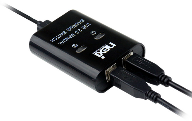 넥시 USB 스위치 선택기 2:1, NX-U221S, 1개