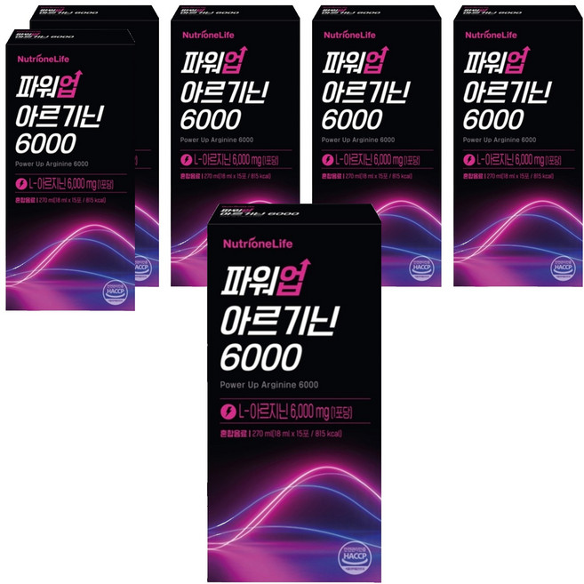 뉴트리원 파워업 L 아르기닌 6000, 270ml, 6개