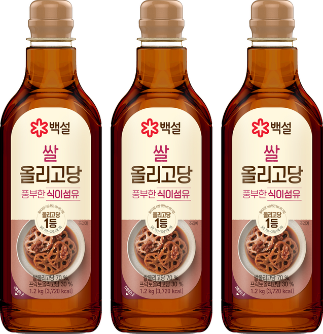 백설 쌀 올리고당, 1.2kg, 3개