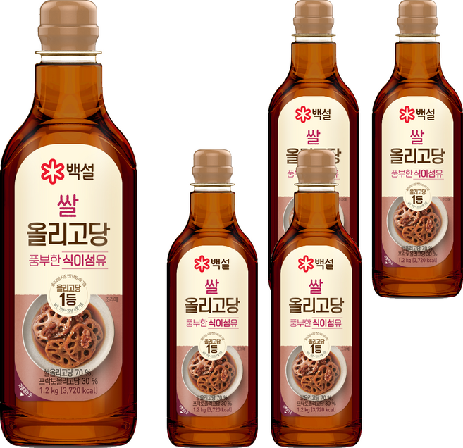 백설 쌀 올리고당, 1.2kg, 5개