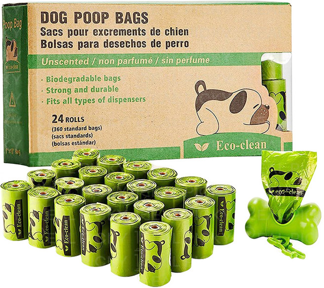에코클린 반려 동물 배변 봉투 + 디스펜서 세트, 혼합색상, 24개입, 1개