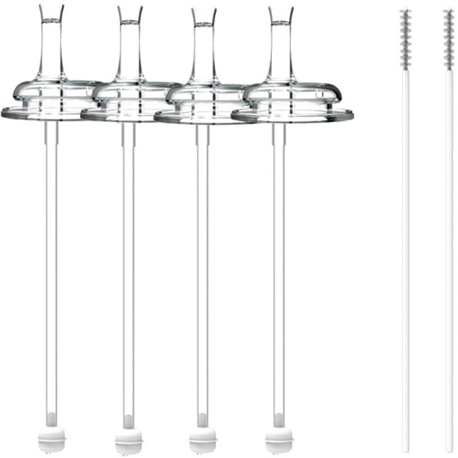 순수아 교체용 빨대꼭지 4p + 추달린빨대 4p + 빨대솔 2p 세트, 1세트, 투명