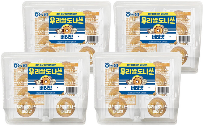 농협 우리쌀도나쓰 버터맛 8p, 320g, 4개