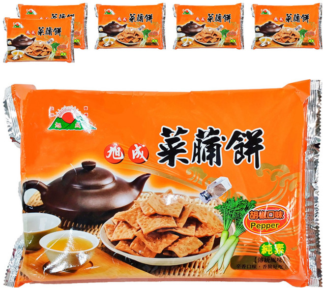 旭成 胡椒菜脯餅, 140g, 6包