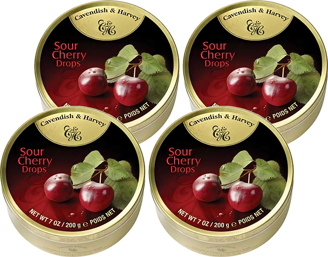 캐빈디쉬앤하비 캔디 체리맛, 200g, 4개