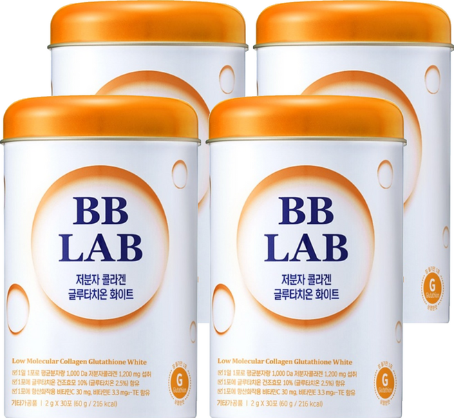 비비랩 저분자 콜라겐 글루타치온 화이트, 60g, 4개