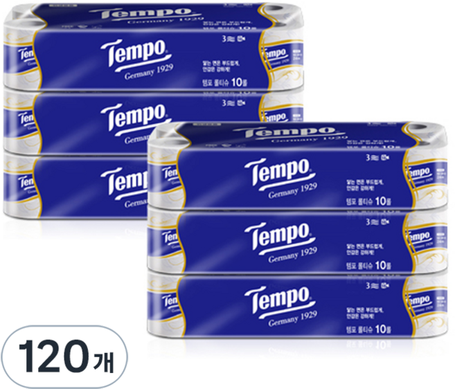 Tempo Tempo 3層裝飾優質衛生紙 24m, 10入, 12個