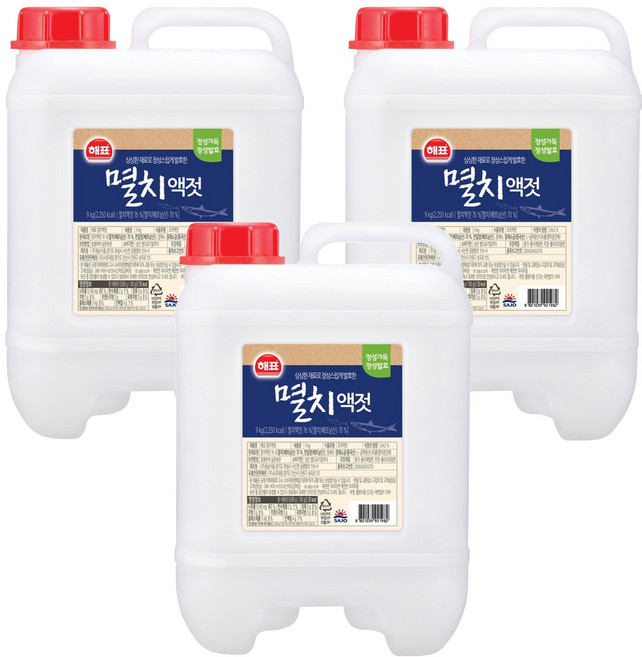 해표 멸치 액젓, 9kg, 3개