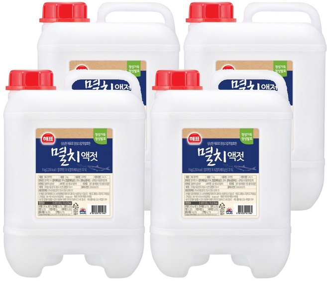 해표 멸치 액젓, 9kg, 4개