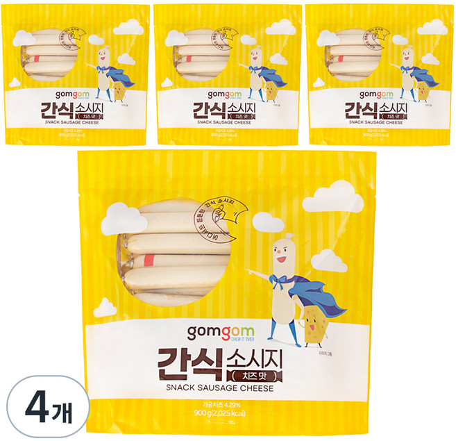 곰곰 간식 소시지 치즈맛, 900g, 4개