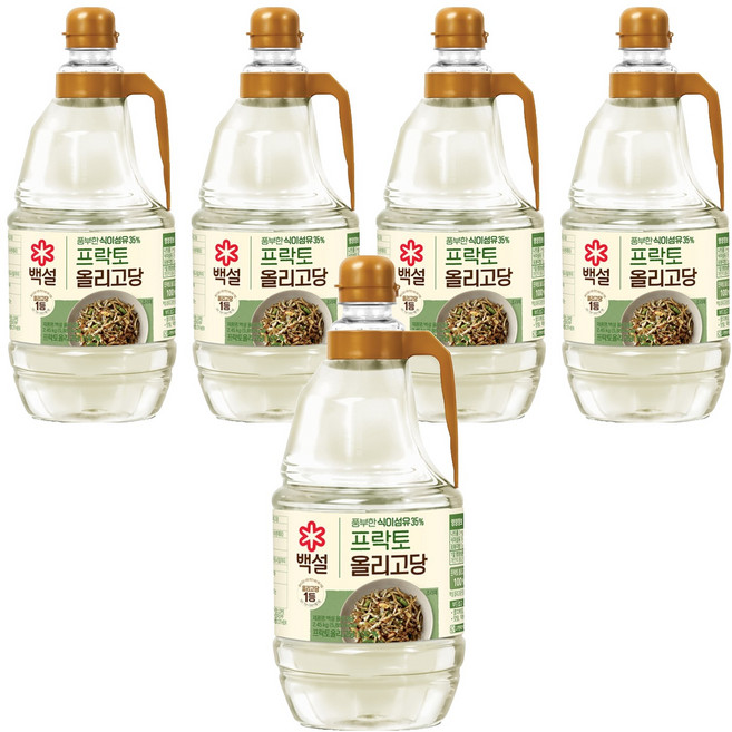 백설 프락토 올리고당, 2.45kg, 5개