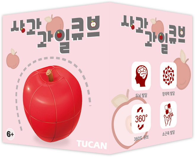 투칸 사과 과일 큐브, 혼합색상, 1개