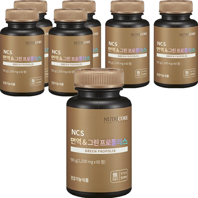 뉴트리코어 NCS 면역 앤 그린 프로폴리스, 60정, 7개