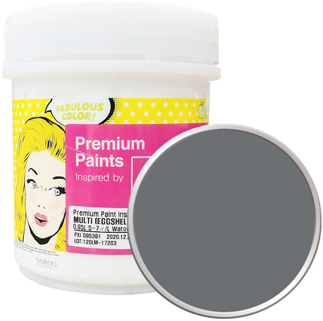 노루페인트 팬톤 멀티 에그쉘광 페인트, 스틸그레이 18-4005, 1L, 1개