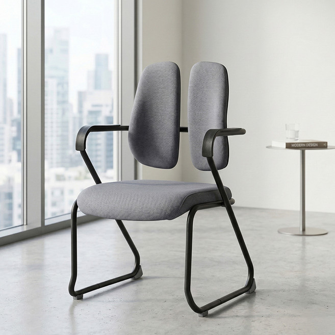 듀오백 독서실 스터디의자 DK073B, 그레이